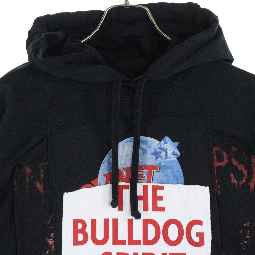VETEMENTS(ヴェトモン) 18AW Patchwork Hoodie UAH19TR331 パッチワーク スウェットパーカー フーディー ブラック