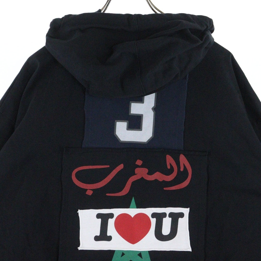 VETEMENTS(ヴェトモン) 18AW Patchwork Hoodie UAH19TR331 パッチワーク スウェットパーカー フーディー ブラック