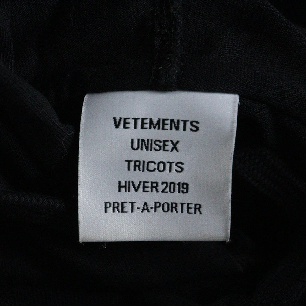 VETEMENTS(ヴェトモン) 18AW Patchwork Hoodie UAH19TR331 パッチワーク スウェットパーカー フーディー ブラック