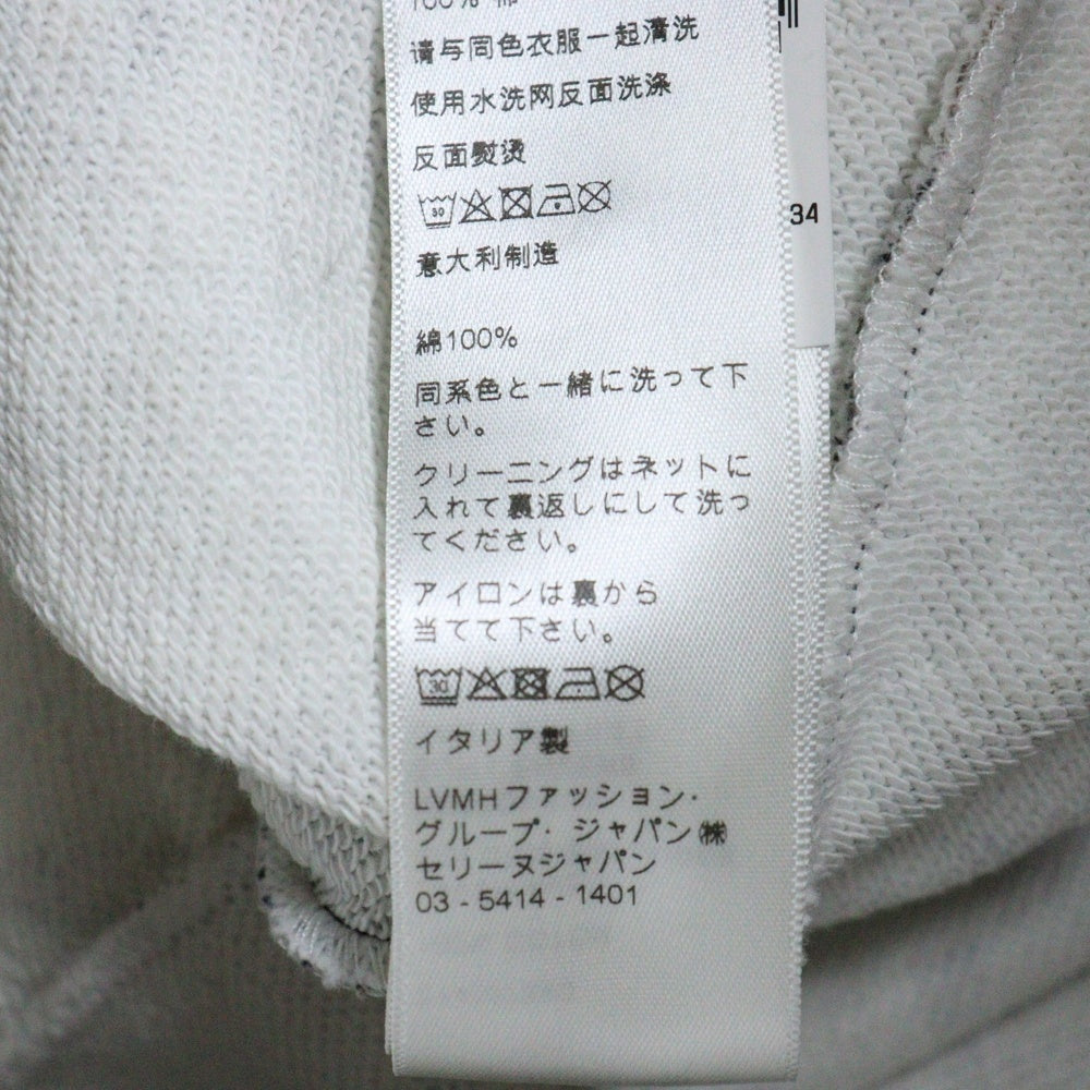 CELINE(セリーヌ) 21SS Hedi Slimane エディスリマン アニマルプリント ロゴ刺繍 プルオーバーパーカー フーディー ブラウン/ブラック