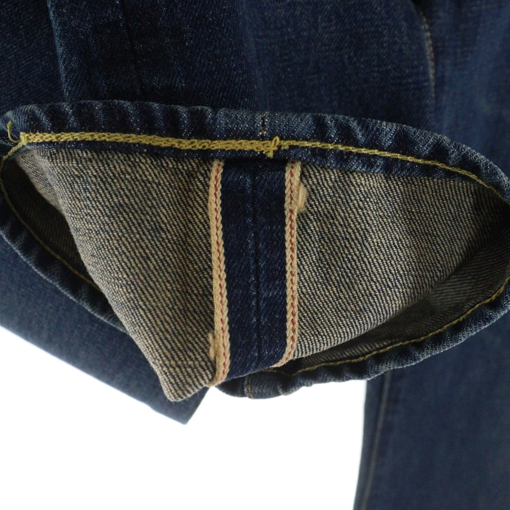 Levi's(リーバイス) 702XX 復刻 日本製 J22刻印 BIG-E シンチバック ボタンフライデニムパンツ インディゴブルー