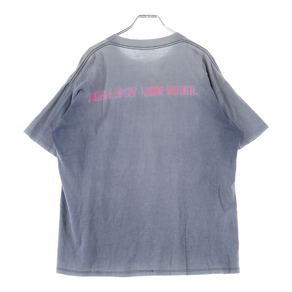 VINTAGE(ヴィンテージ) 90s GUNS N ROSES Use Your Illusion ガンズアンドローゼズ 両面プリント 半袖Tシャツ カットソー グレー