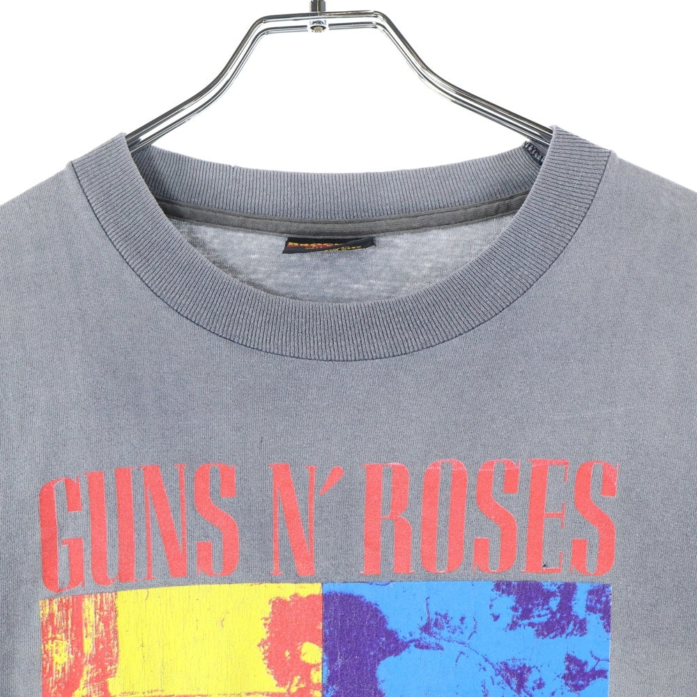 VINTAGE(ヴィンテージ) 90s GUNS N ROSES Use Your Illusion ガンズアンドローゼズ 両面プリント 半袖Tシャツ カットソー グレー