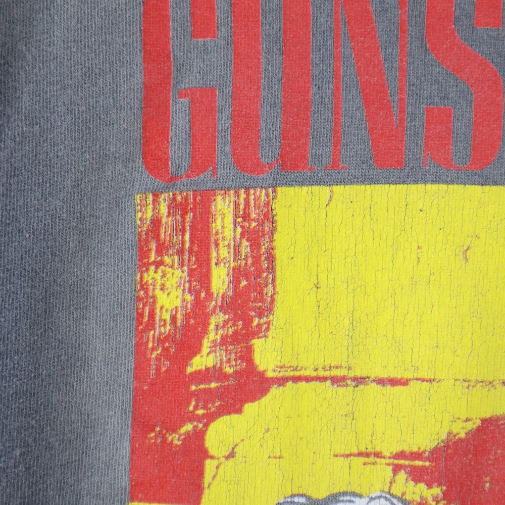 VINTAGE(ヴィンテージ) 90s GUNS N ROSES Use Your Illusion ガンズアンドローゼズ 両面プリント 半袖Tシャツ カットソー グレー