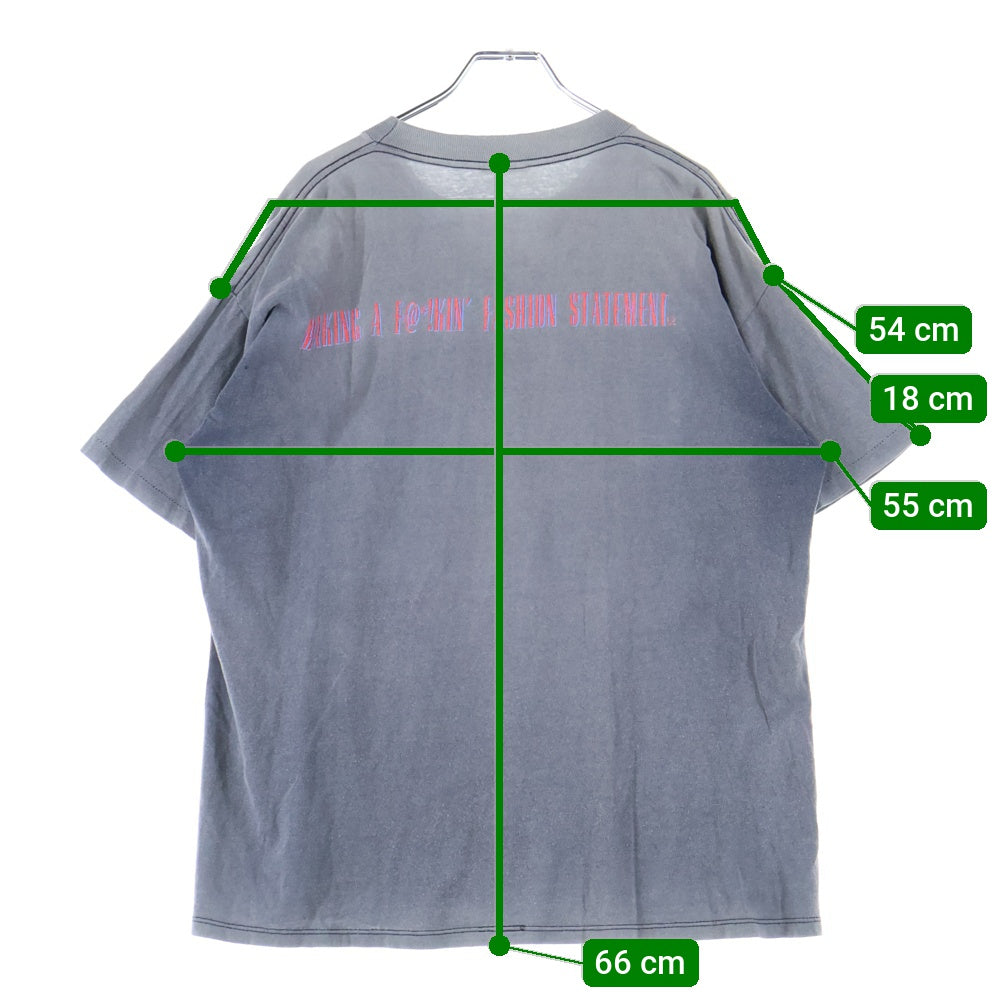 VINTAGE(ヴィンテージ) 90s GUNS N ROSES Use Your Illusion ガンズアンドローゼズ 両面プリント 半袖Tシャツ カットソー グレー