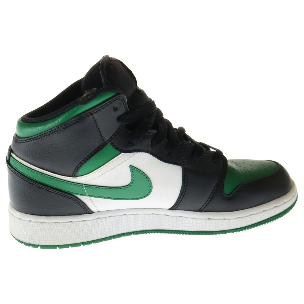 NIKE(ナイキ) GS AIR JORDAN 1 MID GREEN TOE 554725-067 エアジョーダン1 グリーントゥ ミッドカットスニーカー US6Y/24.0cm グリーン/ブラック