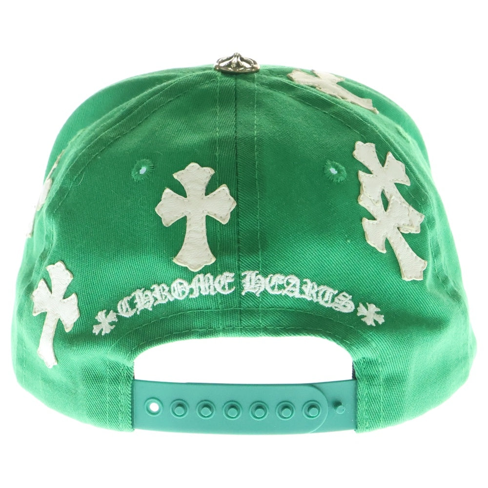CHROME HEARTS(クロムハーツ) CH HAT クロスパッチ ベースボールキャップ 帽子 グリーン/ホワイト