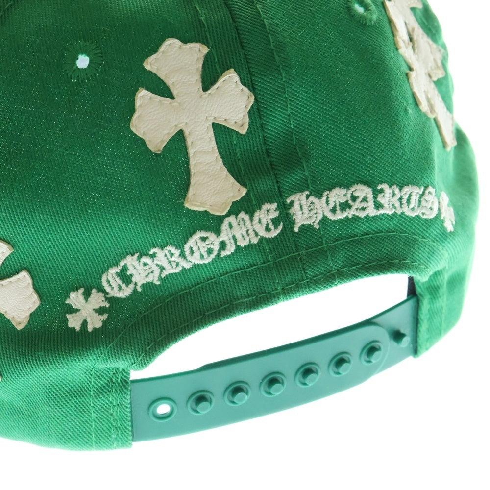 CHROME HEARTS(クロムハーツ) CH HAT クロスパッチ ベースボールキャップ 帽子 グリーン/ホワイト