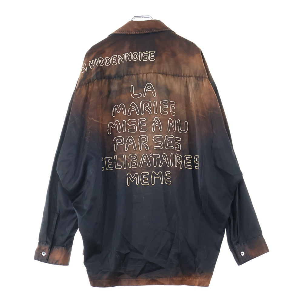 MAISON MIHARAYASUHIRO(メゾンミハラヤスヒロ) 23AW Bleached CR Shirts ブリーチドオーバーサイズ長袖シャツ J11SH071 ブラウン/ブラック