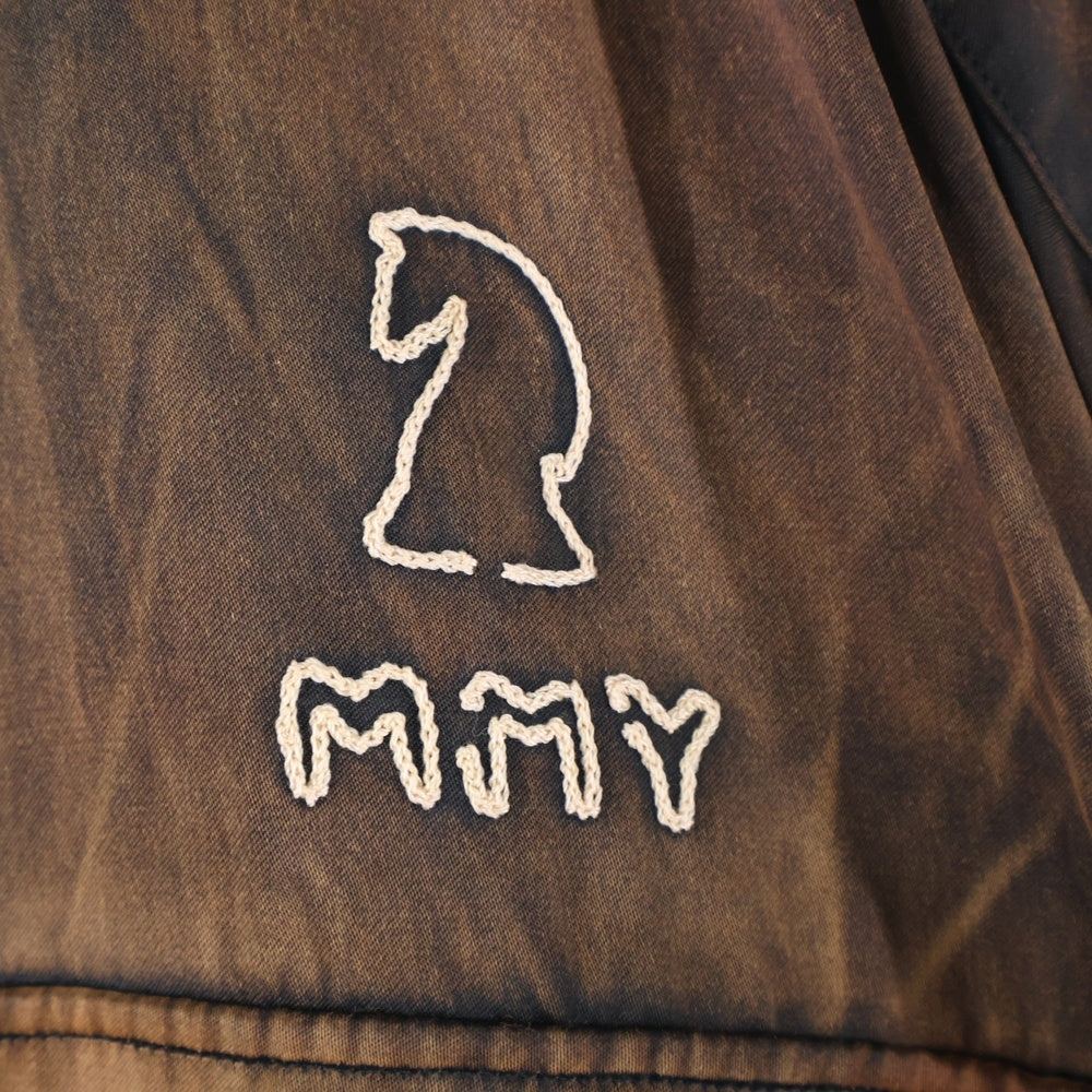 MAISON MIHARAYASUHIRO(メゾンミハラヤスヒロ) 23AW Bleached CR Shirts ブリーチドオーバーサイズ長袖シャツ J11SH071 ブラウン/ブラック