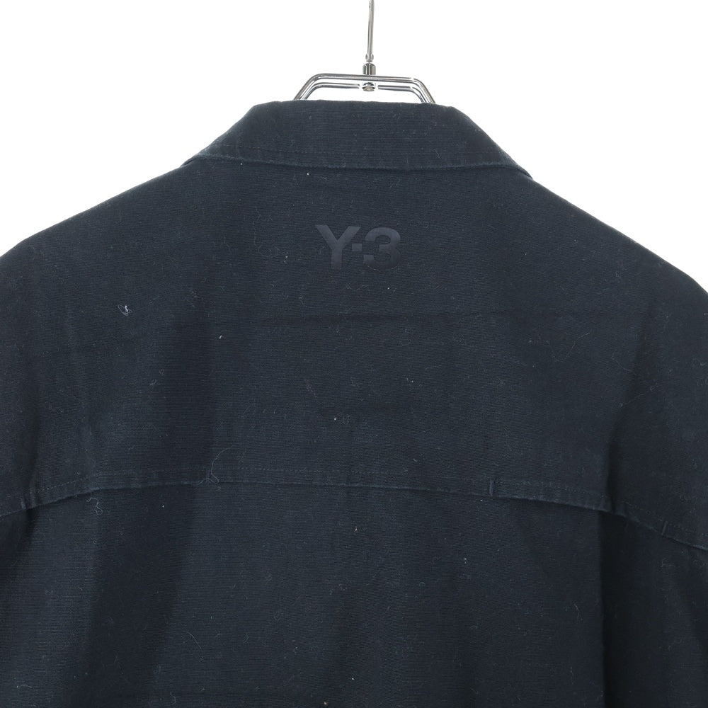 Y-3(ワイスリー) 24SS LS PKT SHIRT コットンポケットオーバーサイズ長袖シャツ IR6248 ブラック