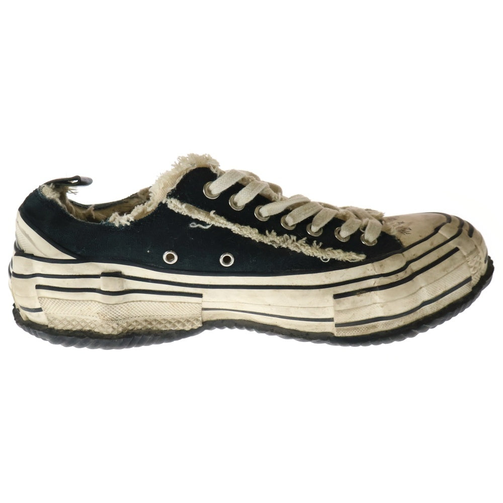 NO BRAND(ノーブランド) VESSEL XVESSEL LOWS BLACK SUEDE ヴェセル 再構築ダメージ加工ローカットスニーカー ブラック/ホワイト