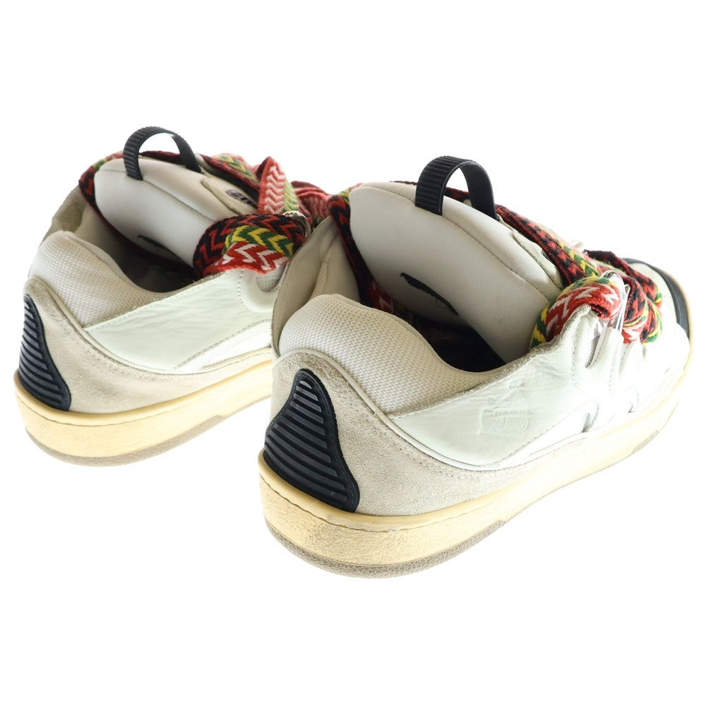LANVIN(ランバン) LEATHER CURB ヴィンテージ加工 レザーカーブ ローカットスニーカー FM-SKRK11-DEST-A23 ホワイト
