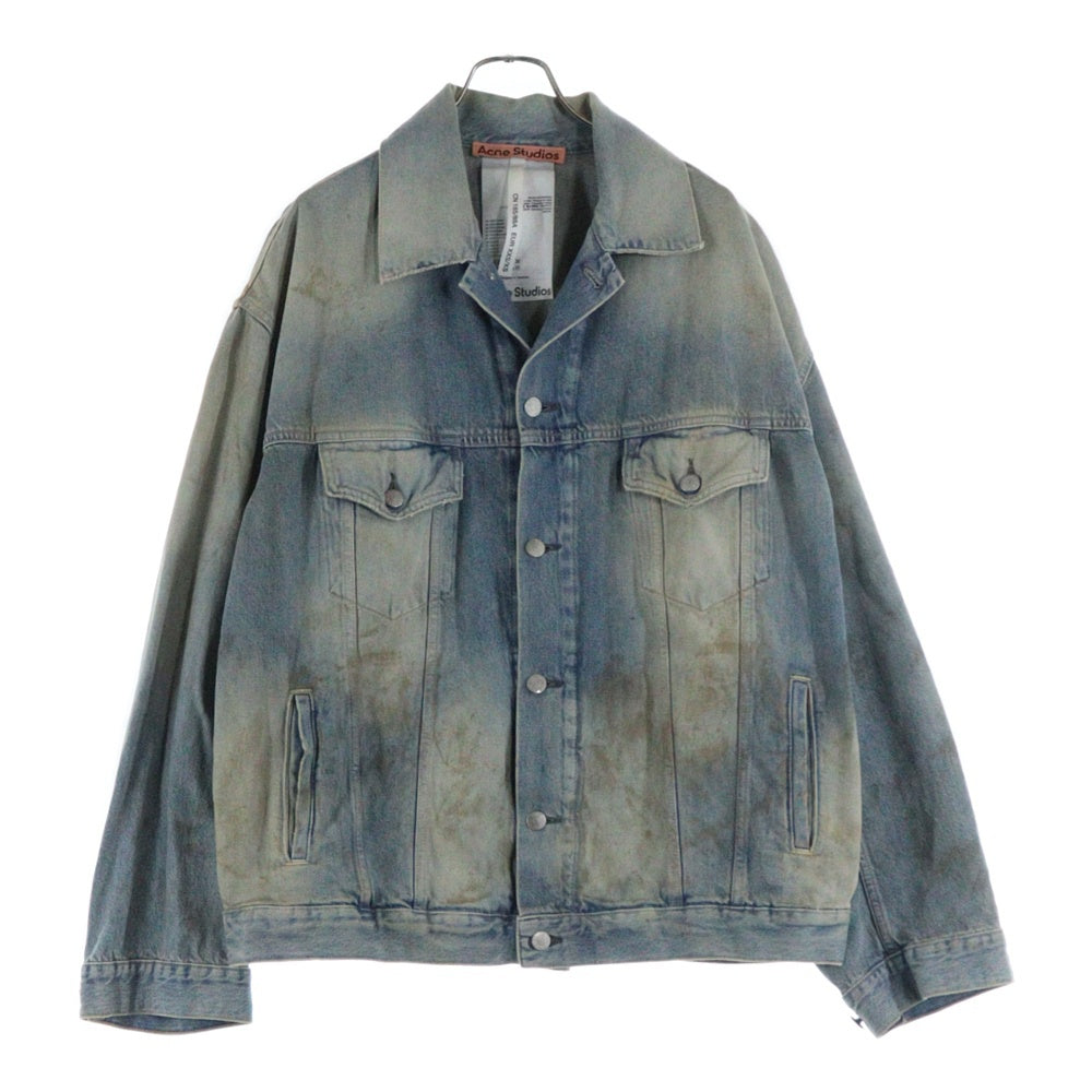 Acne Studios(アクネ ストゥディオズ) 23AW ユーズド加工オーバーサイズデニムジャケット FN-UX-OUTW000051 インディゴブルー
