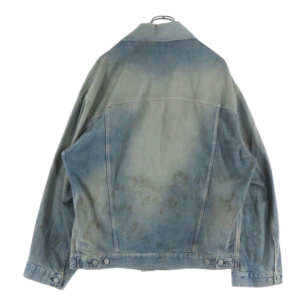 Acne Studios(アクネ ストゥディオズ) 23AW ユーズド加工オーバーサイズデニムジャケット FN-UX-OUTW000051 インディゴブルー