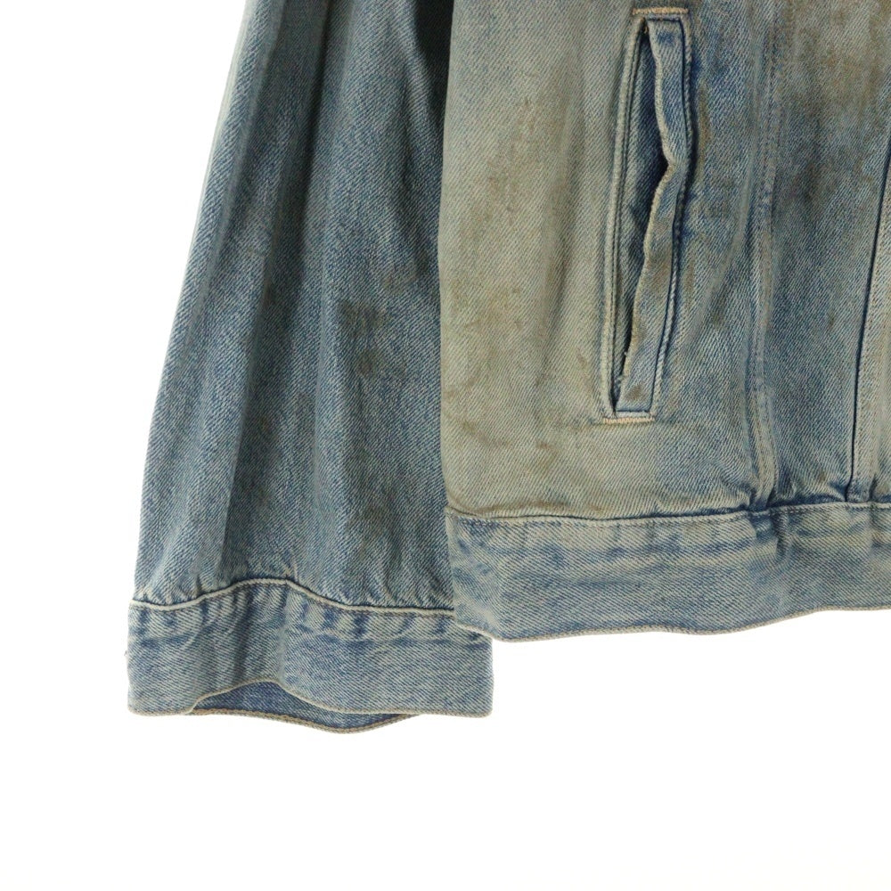 Acne Studios(アクネ ストゥディオズ) 23AW ユーズド加工オーバーサイズデニムジャケット FN-UX-OUTW000051 インディゴブルー