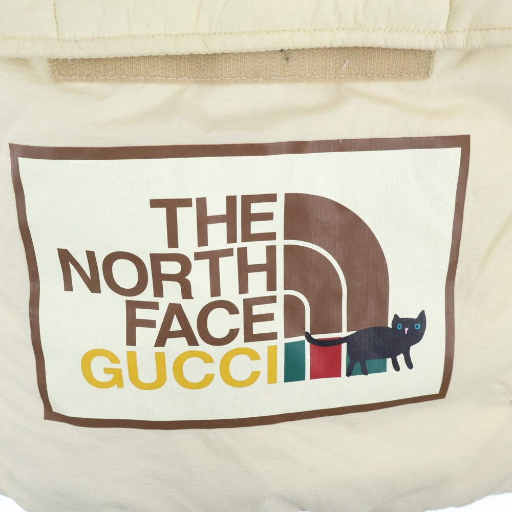 GUCCI(グッチ) 21AW×THE NORTH FACE ノースフェイス ロゴワッペンダウンジャケット 663753 XAAC0 ベージュ/アイボリー
