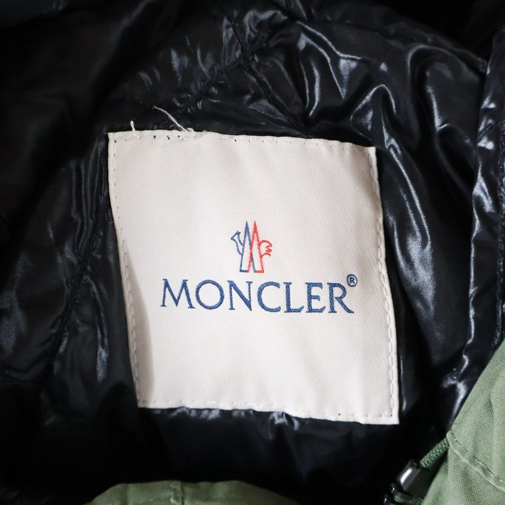 MONCLER GENIUS(モンクレール ジーニアス) 20AW×FRAGMENT FULCRUM GIUBBOTTO フラグメント チェッカーテープフーデッドダウンジャケット モッズコート E209U4270250 54A3W カーキ