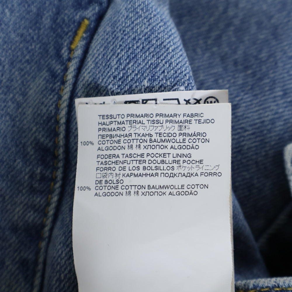 Maison Margiela 1(メゾンマルジェラ) 再構築ドッキングワイドデニムパンツ S51LA0128 S30617 インディゴブルー レディース