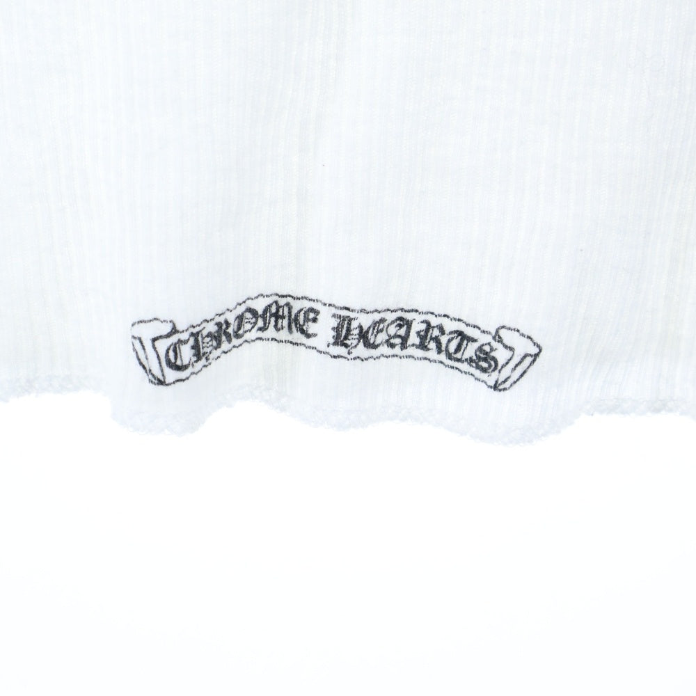 CHROME HEARTS(クロムハーツ) ホースシュープリント リブタンクトップ ノースリーブカットソー ホワイト