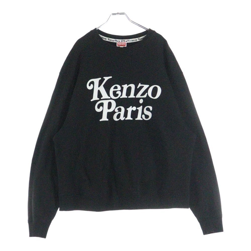 KENZO(ケンゾー) ×VERDY ヴェルディ クラシックロゴ クルーネックスウェットトレーナー FE55SW1464MG ブラック