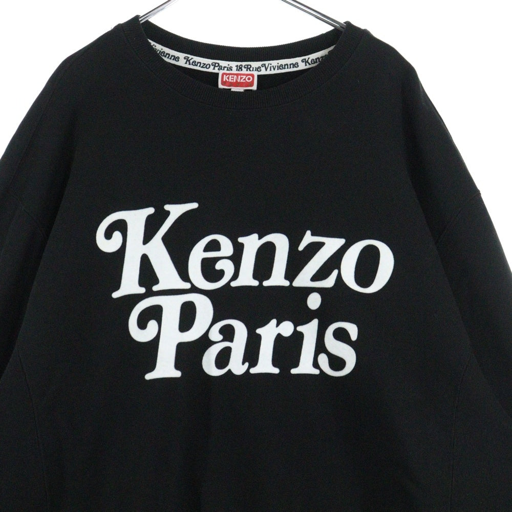 KENZO(ケンゾー) ×VERDY ヴェルディ クラシックロゴ クルーネックスウェットトレーナー FE55SW1464MG ブラック