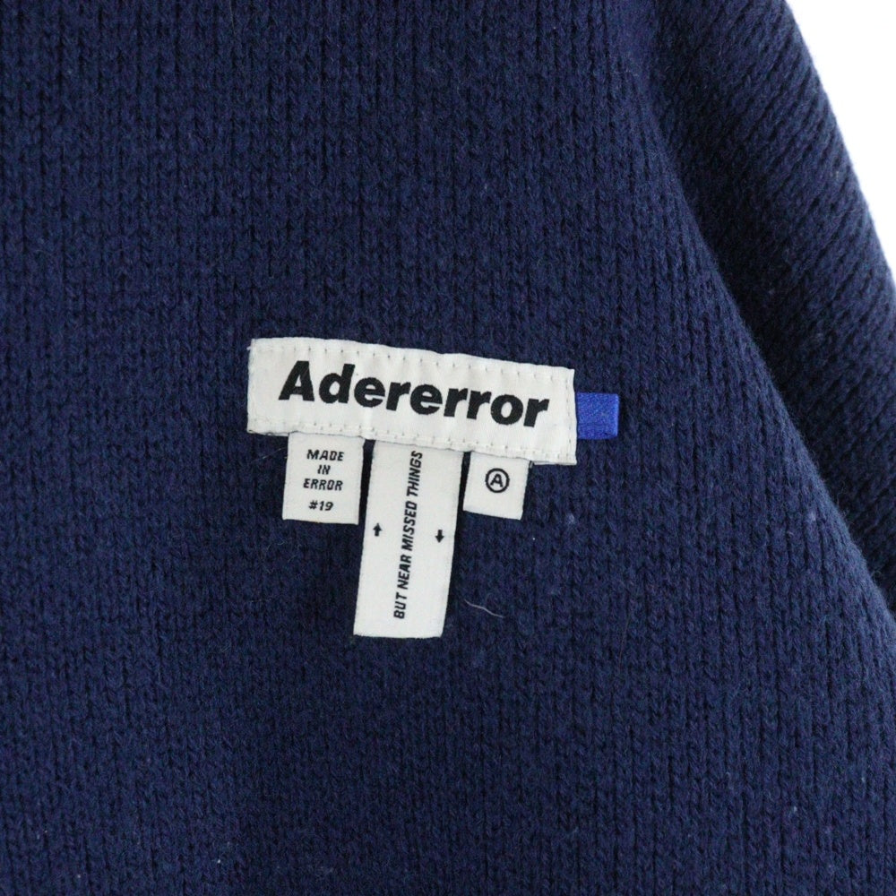 ADER ERROR(アーダーエラー) 19AW Dery pk knit ポロデザインニットセーター 19AFWKT02 ブルー
