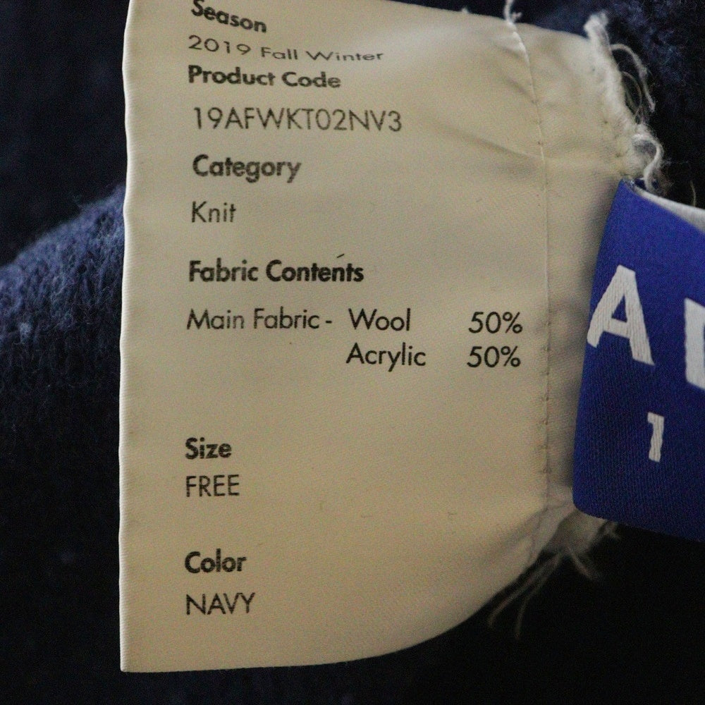 ADER ERROR(アーダーエラー) 19AW Dery pk knit ポロデザインニットセーター 19AFWKT02 ブルー