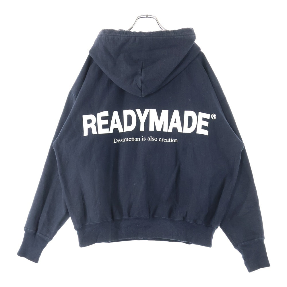 READY MADE(レディメイド) 23AW HOODIE SMILE スマイルロゴプルオーバーフーディーパーカー RE-CO-BK-00-00-245 ブラック