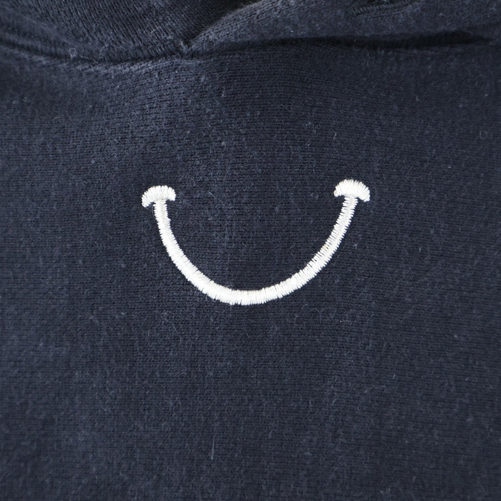 READY MADE(レディメイド) 23AW HOODIE SMILE スマイルロゴプルオーバーフーディーパーカー RE-CO-BK-00-00-245 ブラック