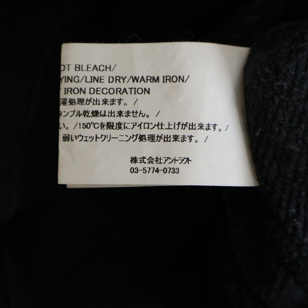 READY MADE(レディメイド) 23AW HOODIE SMILE スマイルロゴプルオーバーフーディーパーカー RE-CO-BK-00-00-245 ブラック