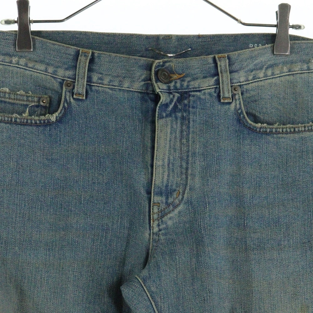 SAINT LAURENT PARIS(サンローランパリ) 15SS デストロイ加工クラッシュスキニーデニムパンツ 376911 Y837H インディゴブルー