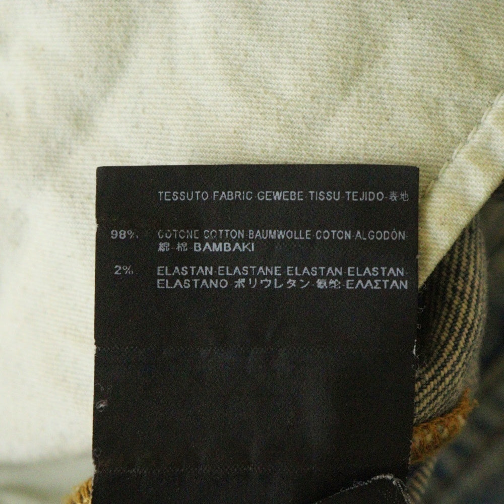 SAINT LAURENT PARIS(サンローランパリ) 15SS デストロイ加工クラッシュスキニーデニムパンツ 376911 Y837H インディゴブルー