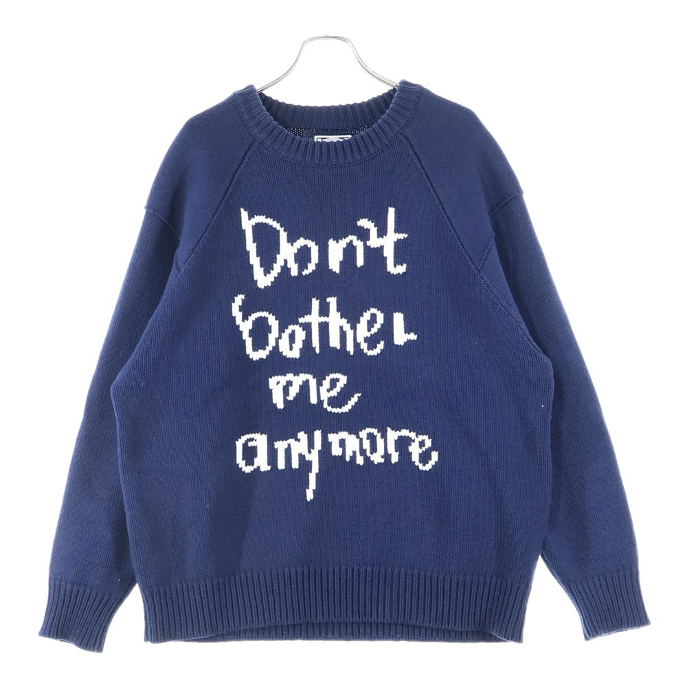 WASTED YOUTH(ウェイステッドユース) 23AW KNIT #1 グラフィックロゴニットセーター ネイビー