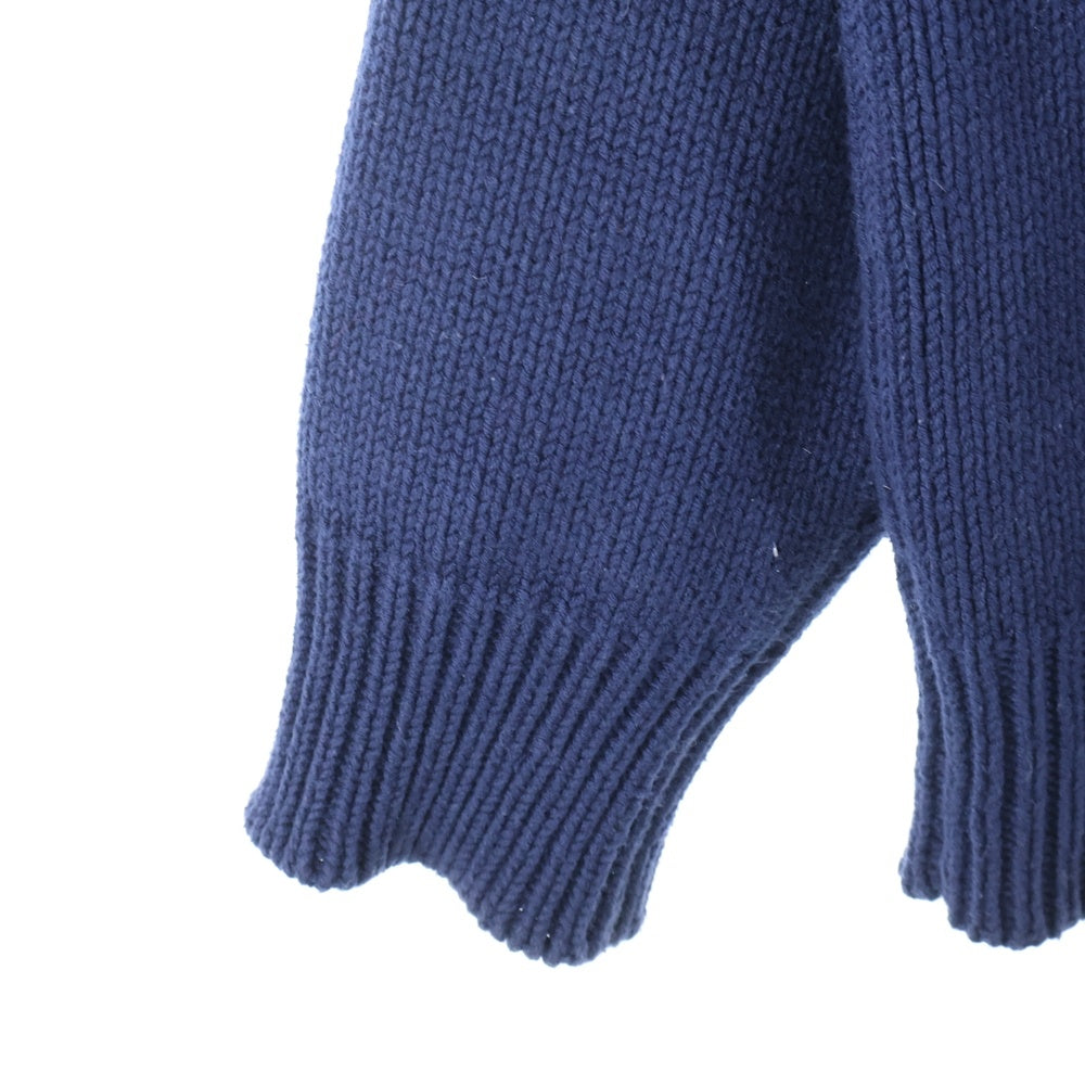WASTED YOUTH(ウェイステッドユース) 23AW KNIT #1 グラフィックロゴニットセーター ネイビー
