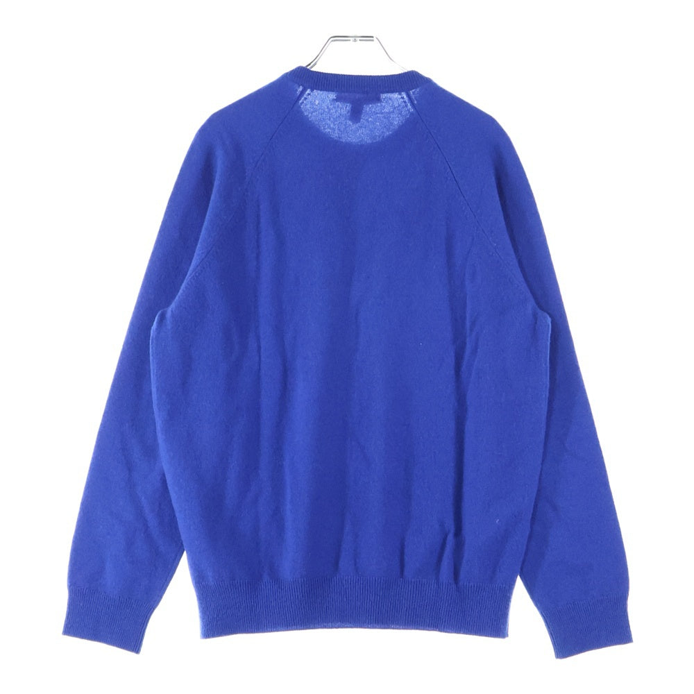 SUPREME(シュプリーム) 15AW Cashmere Sweater 刺繍デザイン カシミヤ ニット セーター ブルー