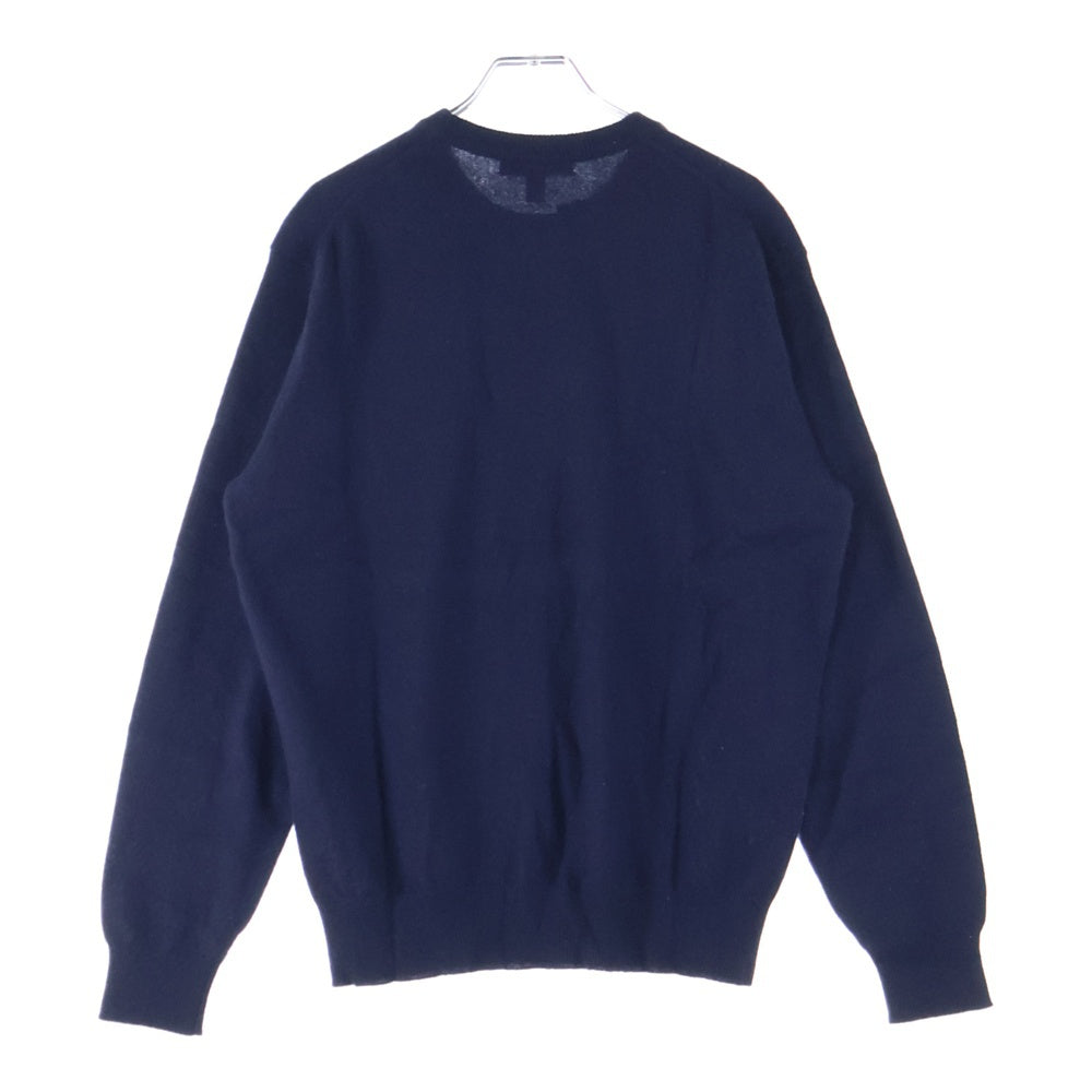 SUPREME(シュプリーム) 15AW Cashmere Sweater 刺?デザイン カシミヤ ニット セーター ブルー