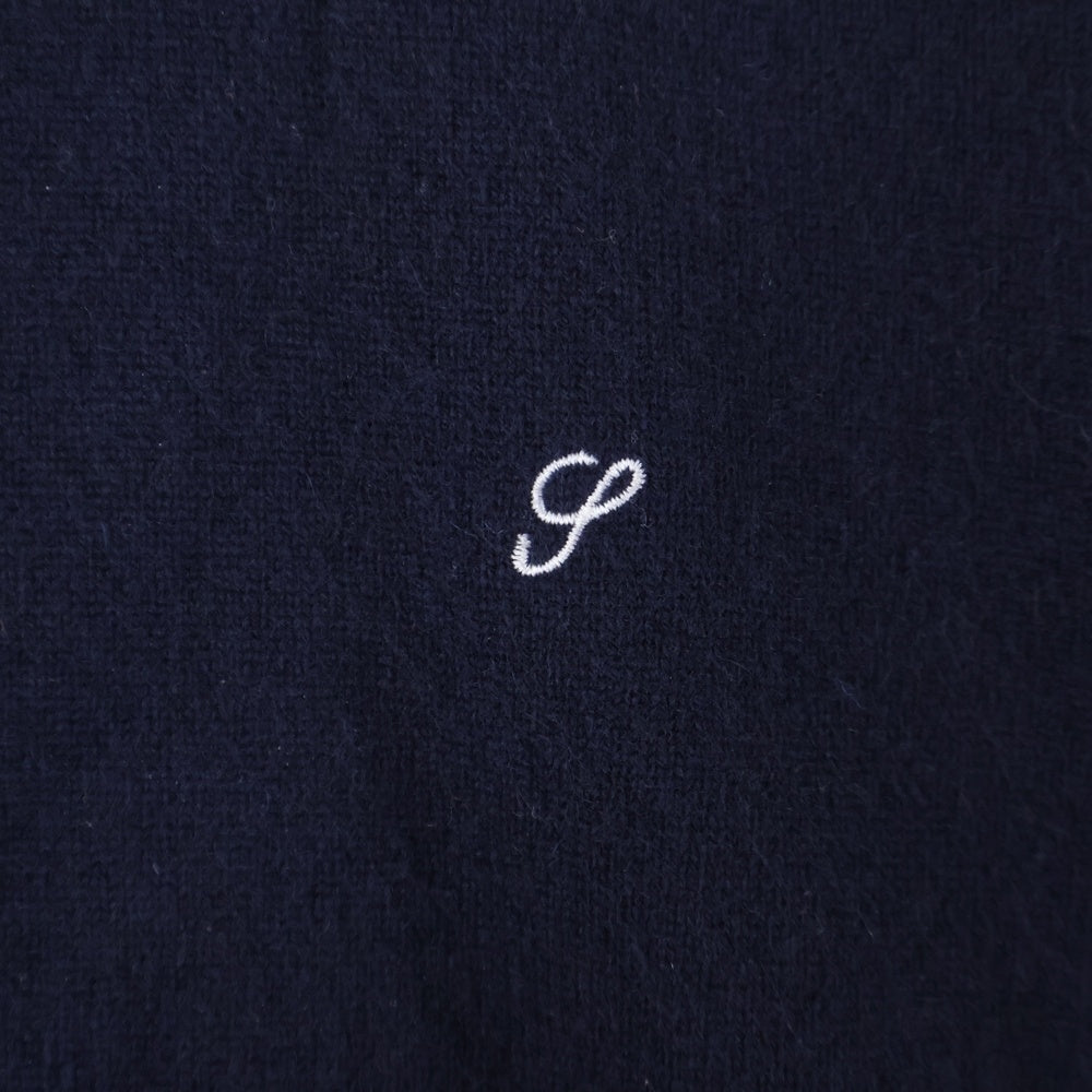SUPREME(シュプリーム) 15AW Cashmere Sweater 刺?デザイン カシミヤ ニット セーター ブルー