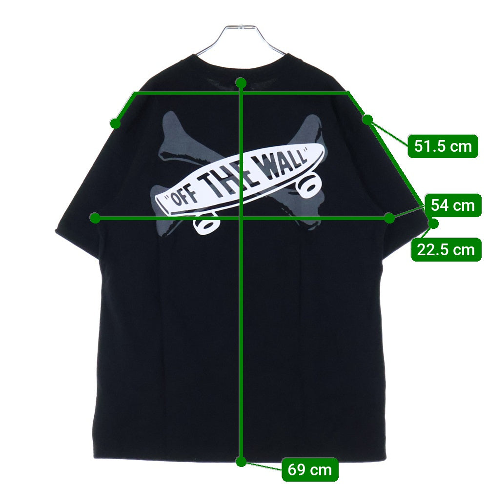 WTAPS(ダブルタップス) 20AW ×VANS Short Sleeve Shirt VN0A4TRDBLK バンズ 両面プリント 半袖Tシャツ カットソー ブラック