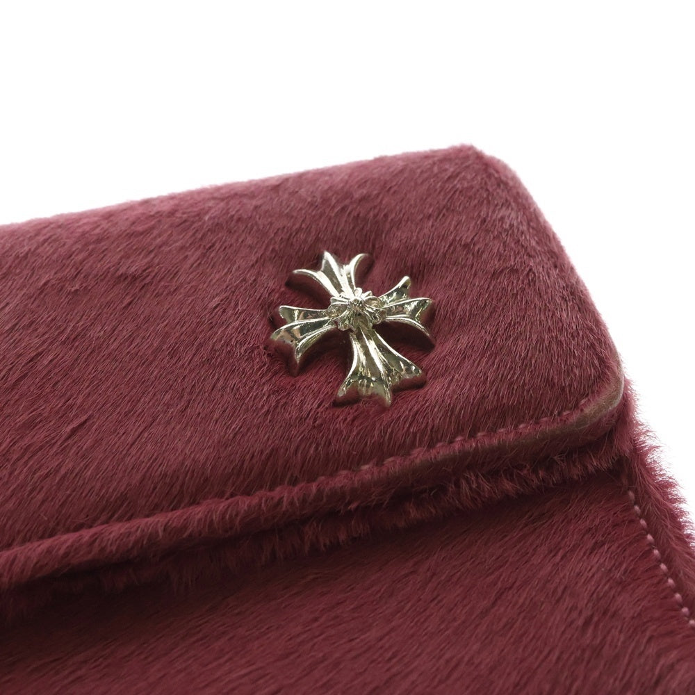 CHROME HEARTS(クロムハーツ) WAVE4 HOC 3NAP #4ウェーブハラコレザーウォレット 長財布 ピンク