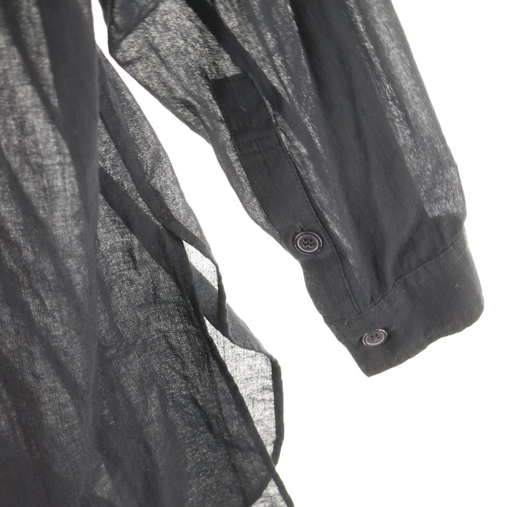 Yohji Yamamoto FEMME(ヨウジヤマモトファム) 22SS アシンメトリーデザイン シャツ FG-B06-829 ブラック