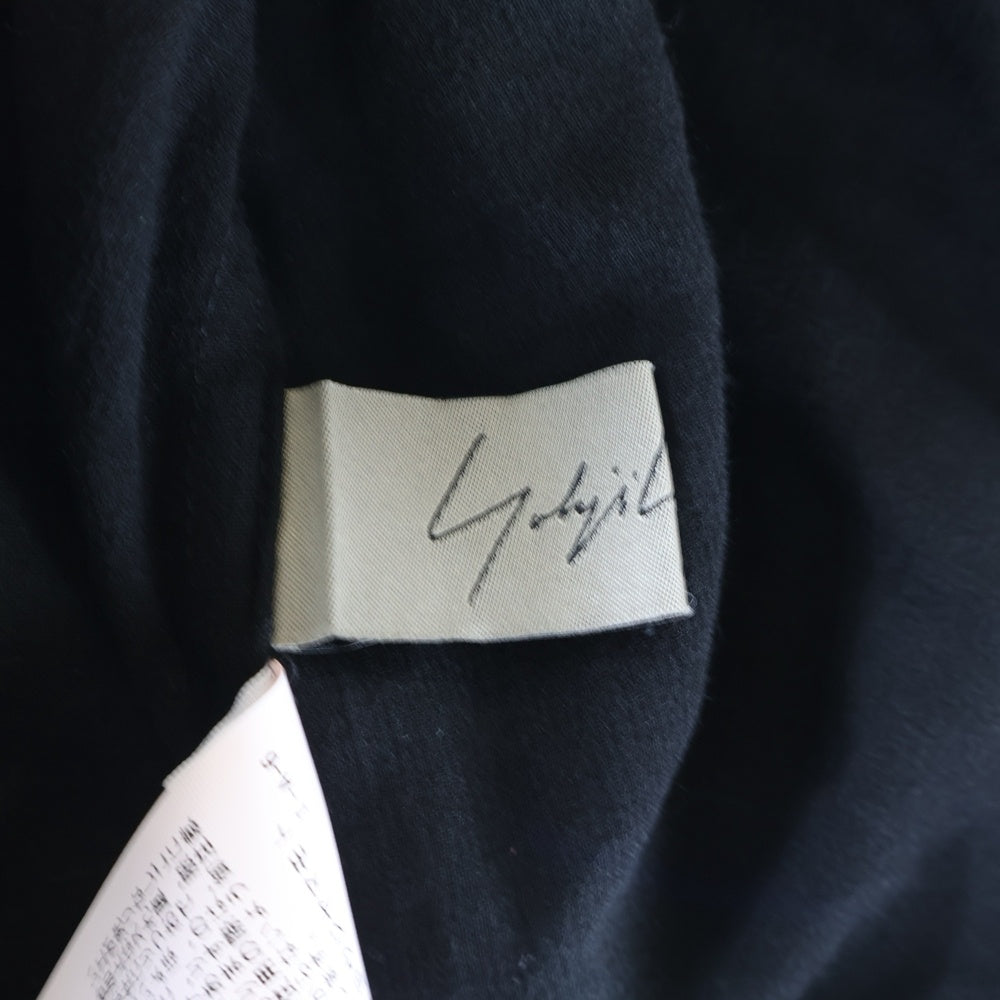 Yohji Yamamoto FEMME(ヨウジヤマモトファム) フロントベルトデザイン 半袖シャツ FG-B02-800 ブラック