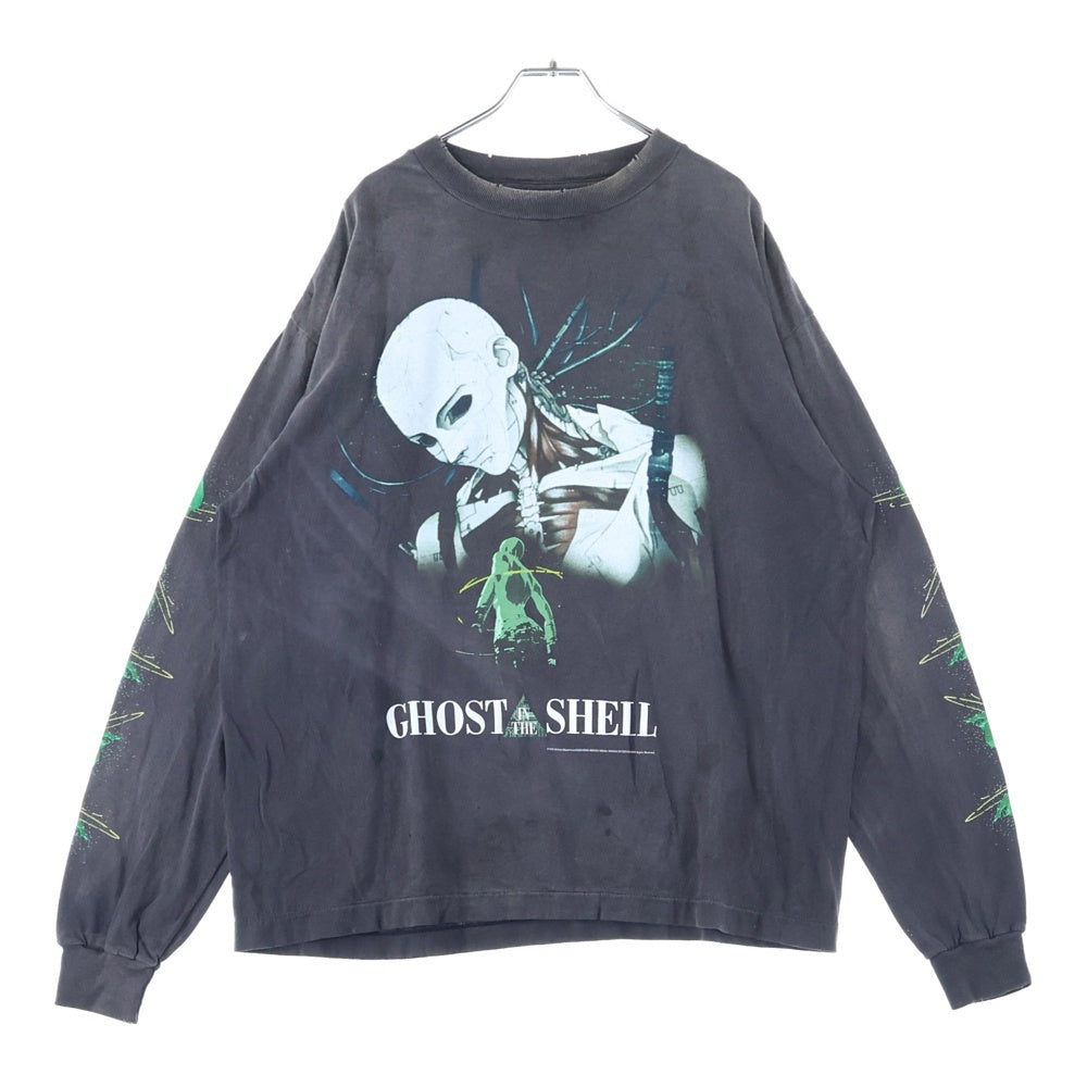 SAINT MICHAEL(セントマイケル) 24AW GS LS TEE GITS 攻殻機動隊プリント長袖Tシャツ SM-YS1-0000-C33 グレー