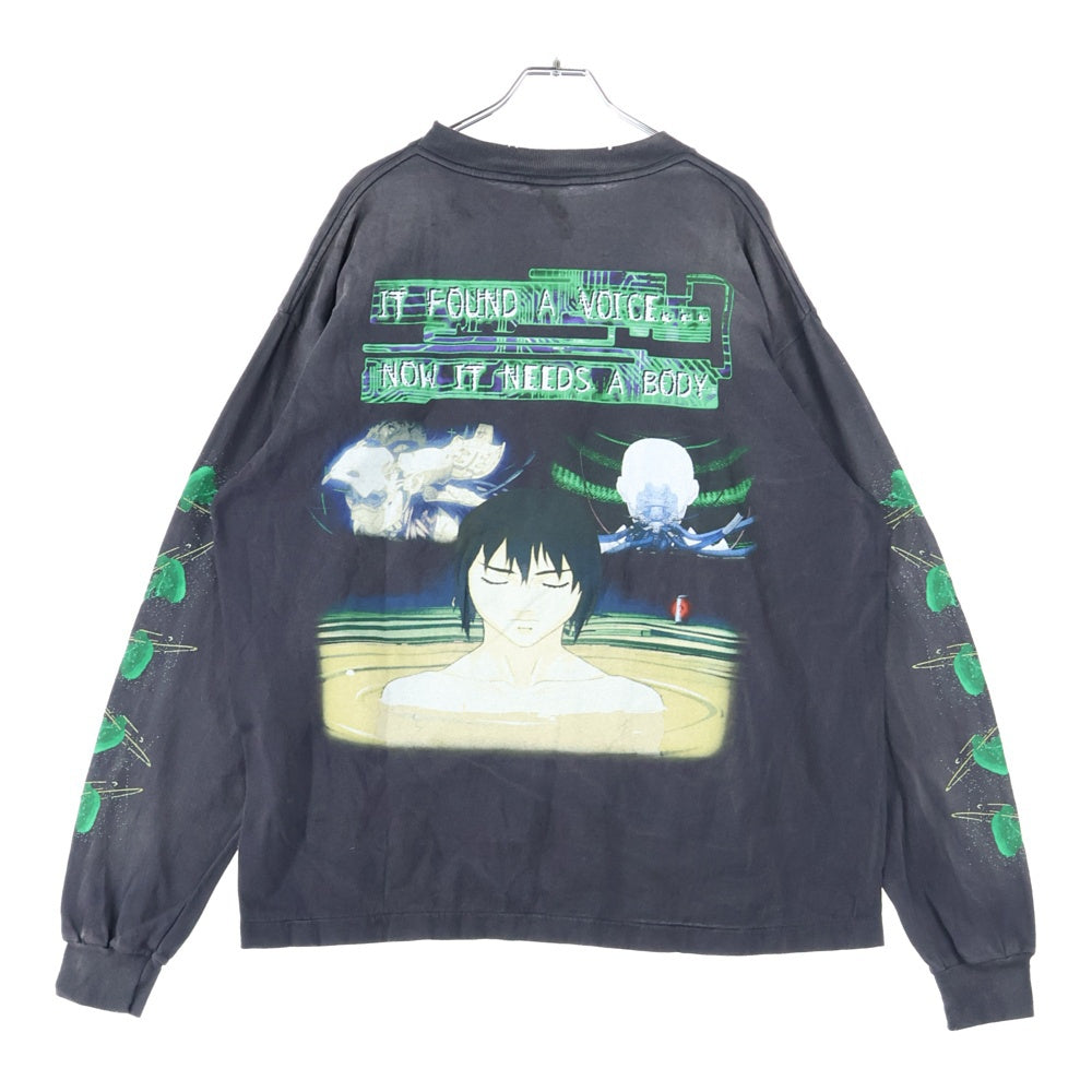 SAINT MICHAEL(セントマイケル) 24AW GS LS TEE GITS 攻殻機動隊プリント長袖Tシャツ SM-YS1-0000-C33 グレー