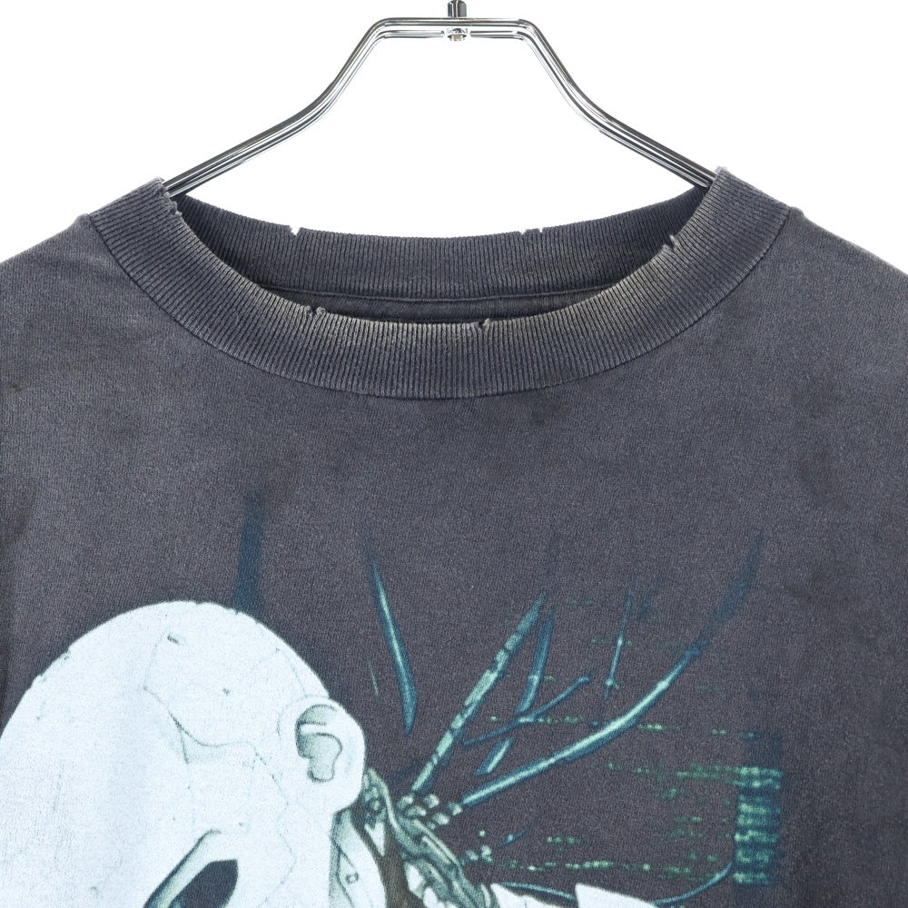 SAINT MICHAEL(セントマイケル) 24AW GS LS TEE GITS 攻殻機動隊プリント長袖Tシャツ SM-YS1-0000-C33 グレー