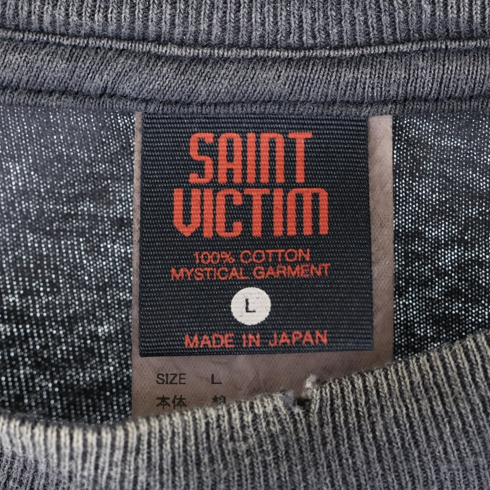 SAINT MICHAEL(セントマイケル) 24AW GS LS TEE GITS 攻殻機動隊プリント長袖Tシャツ SM-YS1-0000-C33 グレー