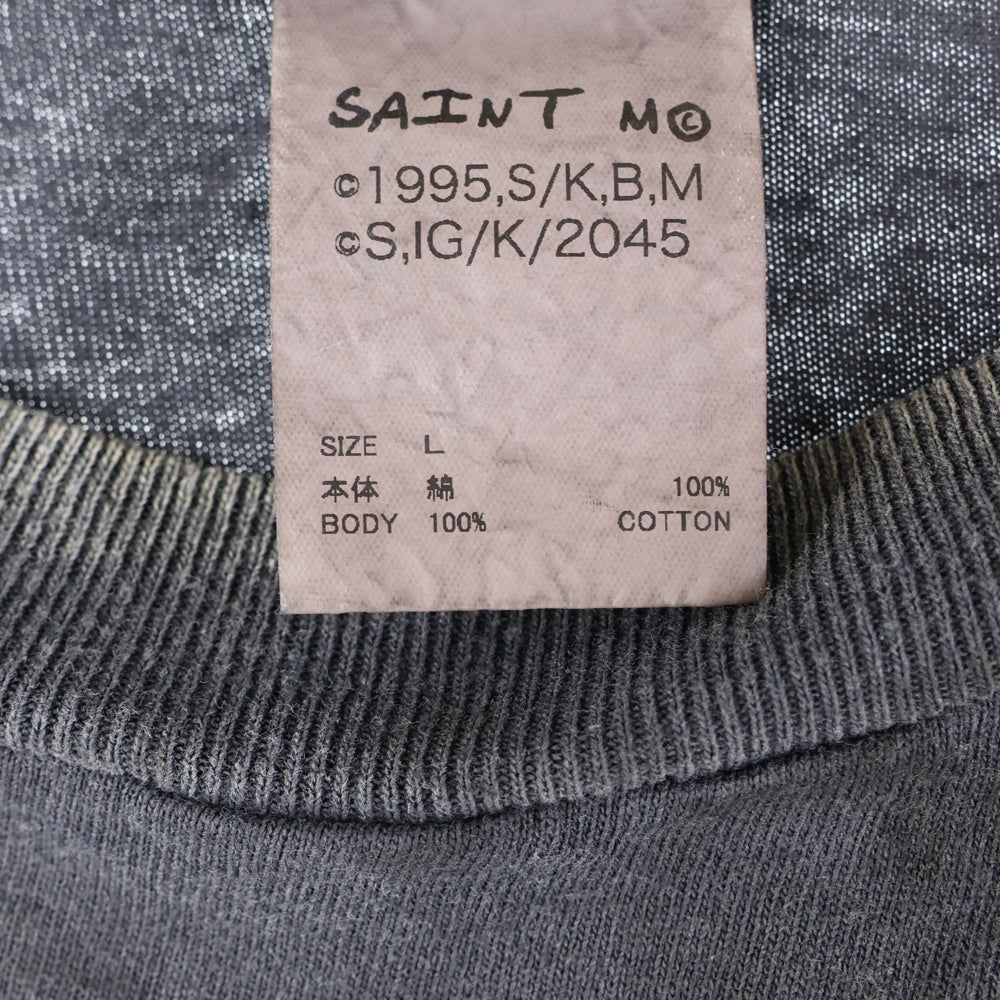 SAINT MICHAEL(セントマイケル) 24AW GS LS TEE GITS 攻殻機動隊プリント長袖Tシャツ SM-YS1-0000-C33 グレー