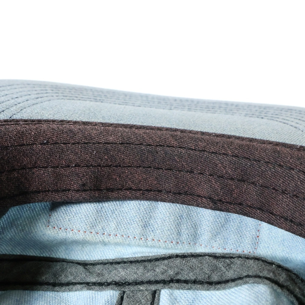 SUPREME(シュプリーム) 17SS Washed Chino Twill Camp Cap Denim ボックスロゴ ウォッシュドチノツイルキャンプキャップ デニム 帽子 ブルー