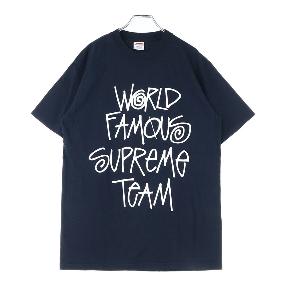 SUPREME(シュプリーム) 01SS World Famous Tee ワールドフェイマス ロゴプリント半袖Tシャツ カットソー ブラック