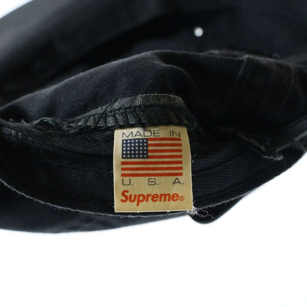 SUPREME(シュプリーム) 18SS Washed Chino Twill Camp Cap ボックスロゴ ウォッシュドチノツイルキャンプキャップ 帽子 ブラック